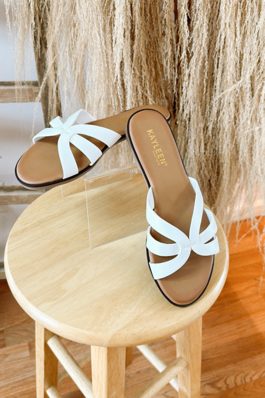 Walk to Paradise Sandals in White - ShopSpoiled