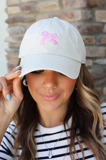Embroidered Bow Hat - ShopSpoiled