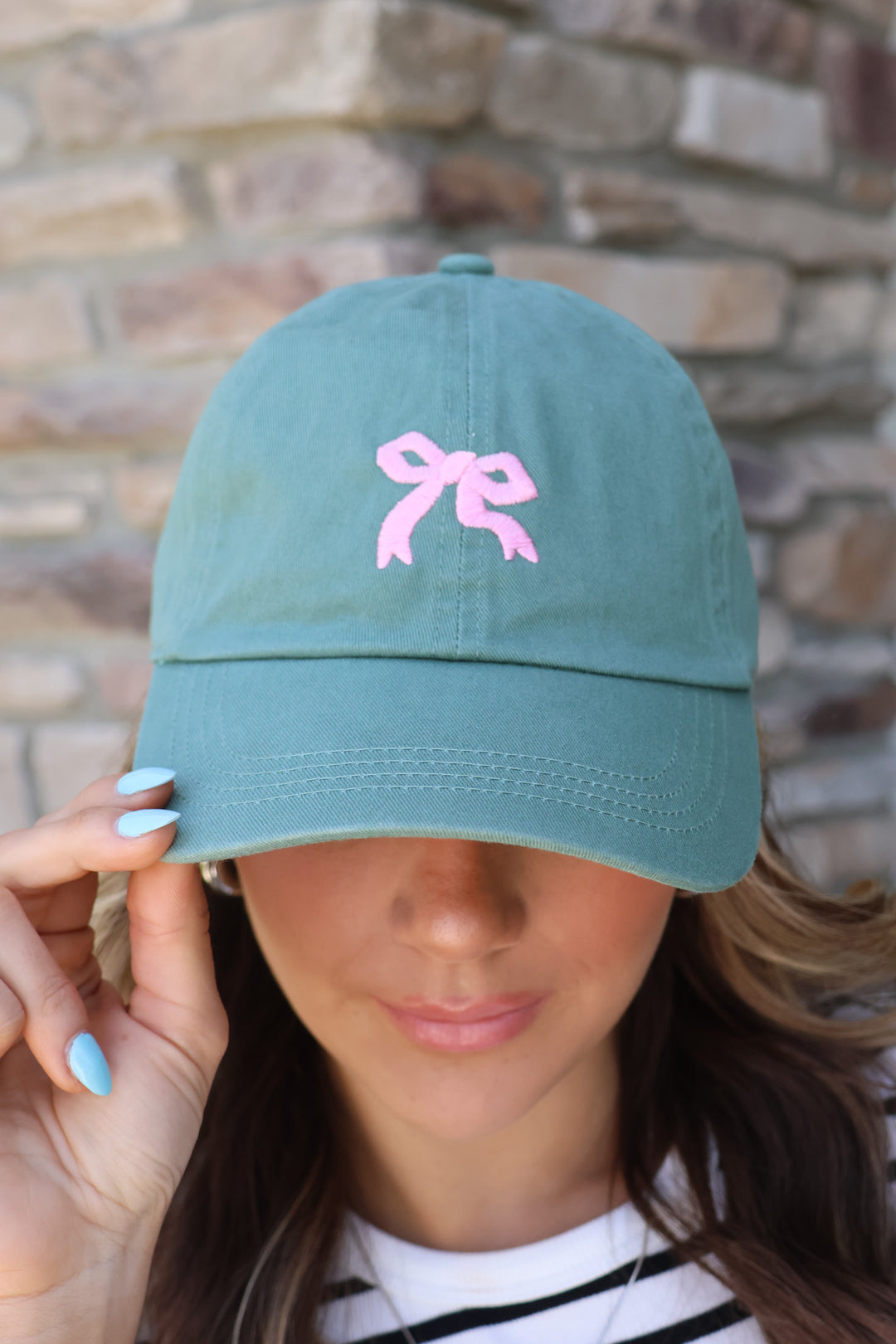 Embroidered Bow Hat - ShopSpoiled