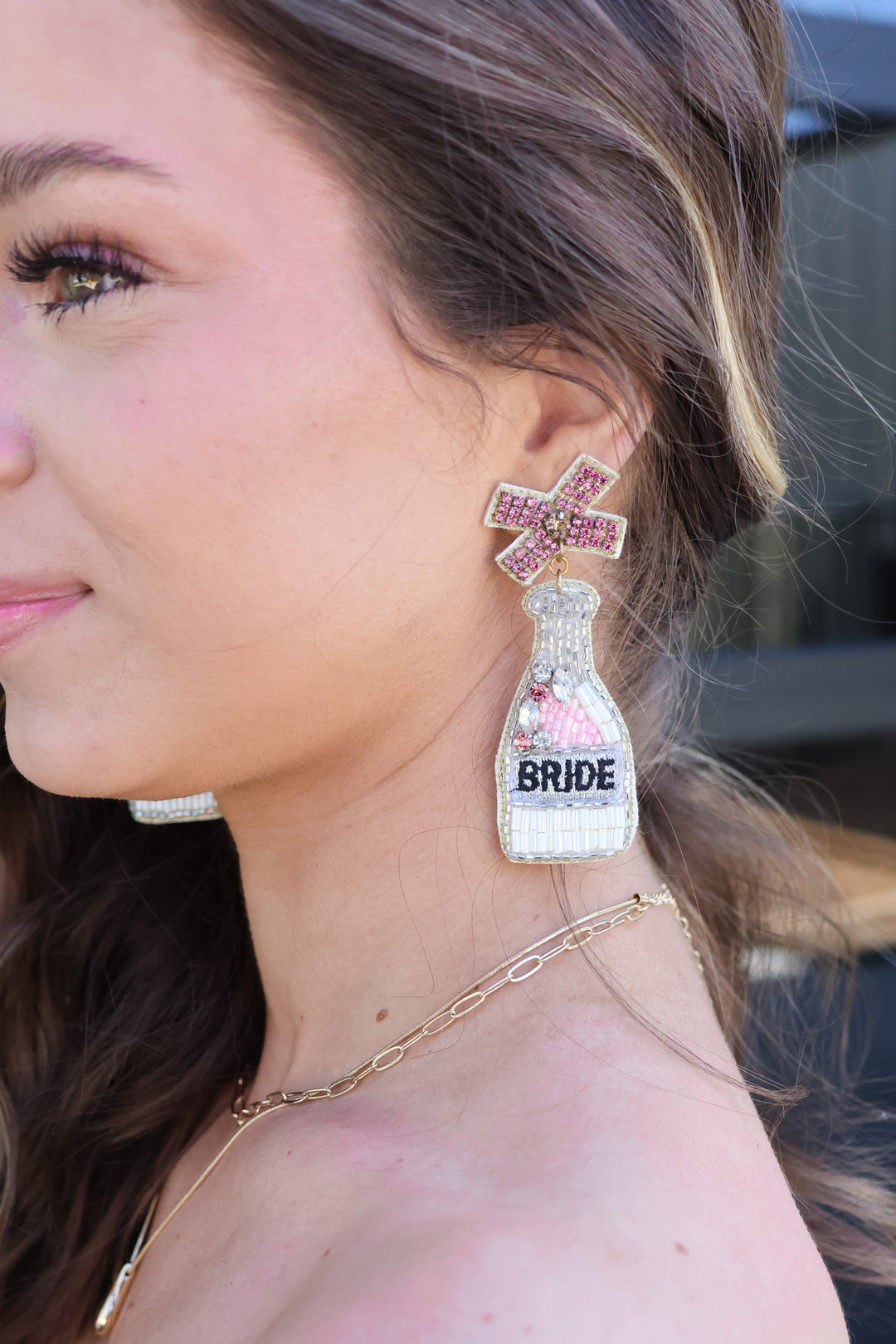 Champagne Bride Earrings - ShopSpoiled