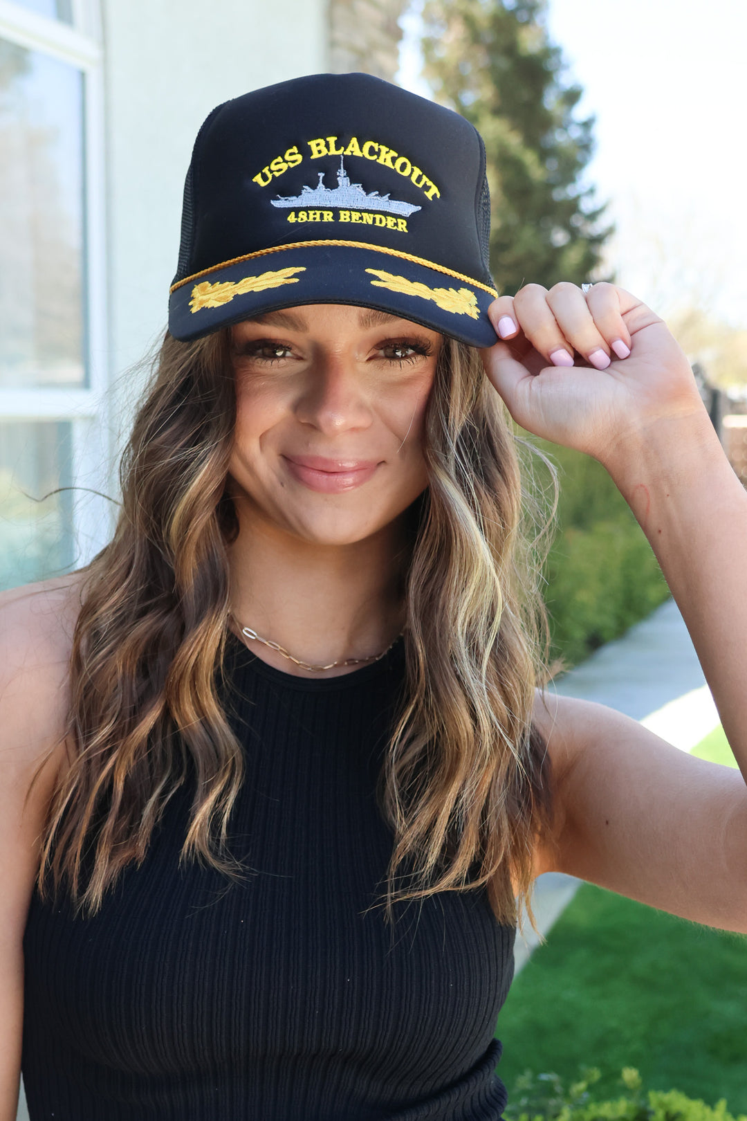USS Black Out Trucker Hat - ShopSpoiled