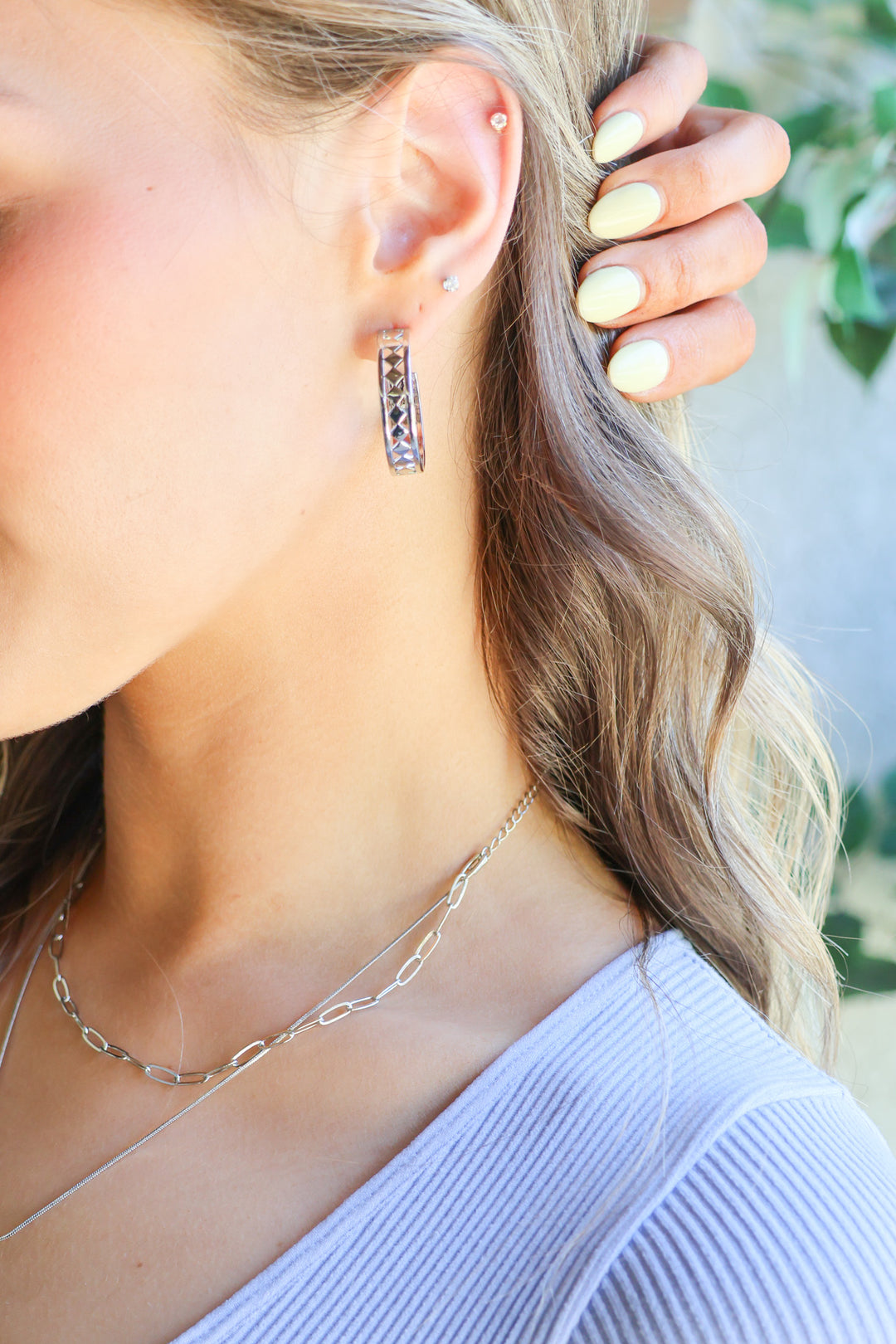 Girl on the Go Earrings in Silver - ShopSpoiled