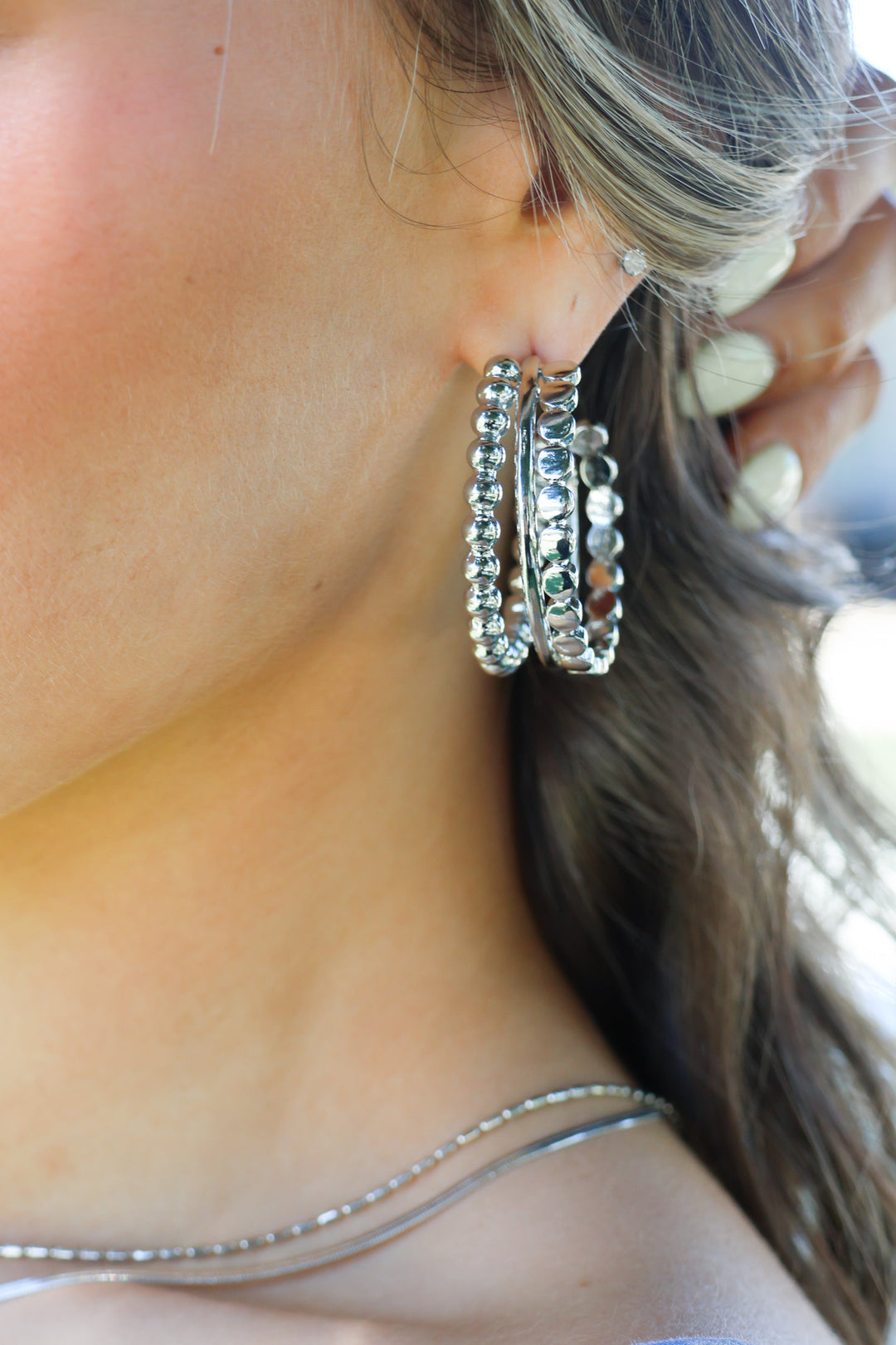 Happy Hour Meetup Earrings in Silver - ShopSpoiled