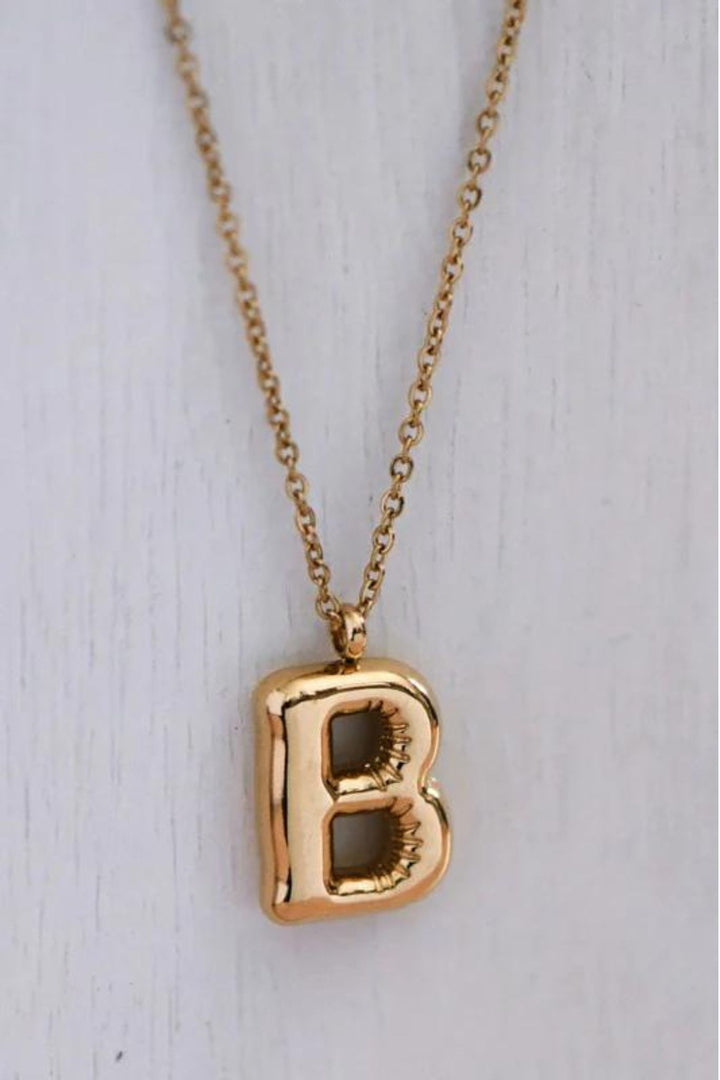 Small Bubble Letter Necklace - ShopSpoiled