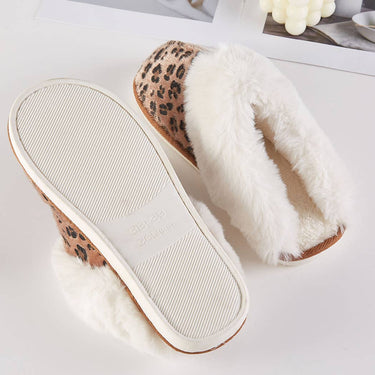 Cozy Leopard Faux Fur Lined Leopard Slippers - ShopSpoiled