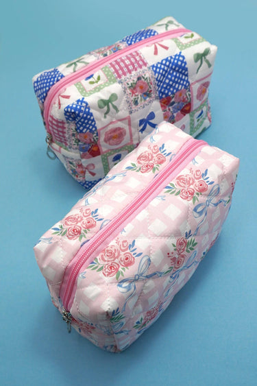 Quilted Floral Pouch - ShopSpoiled