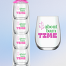 Mahjong Stemless 4 ct Set Wine Glasses "It's About Bam Time" - ShopSpoiled