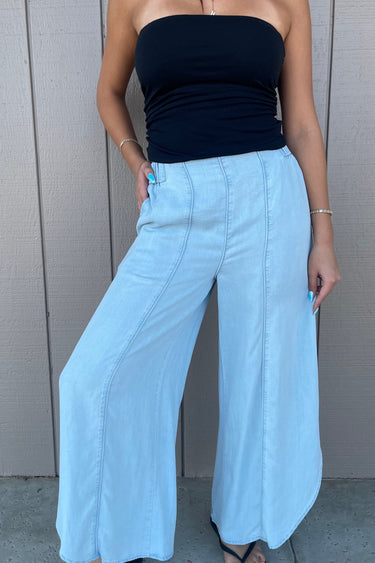 Tulip Washed Denim Pants - ShopSpoiled