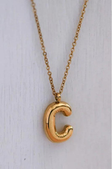 Small Bubble Letter Necklace - ShopSpoiled