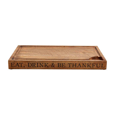 Eat, Drink & Be Thankful Cutting Board - ShopSpoiled