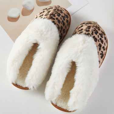 Cozy Leopard Faux Fur Lined Leopard Slippers - ShopSpoiled