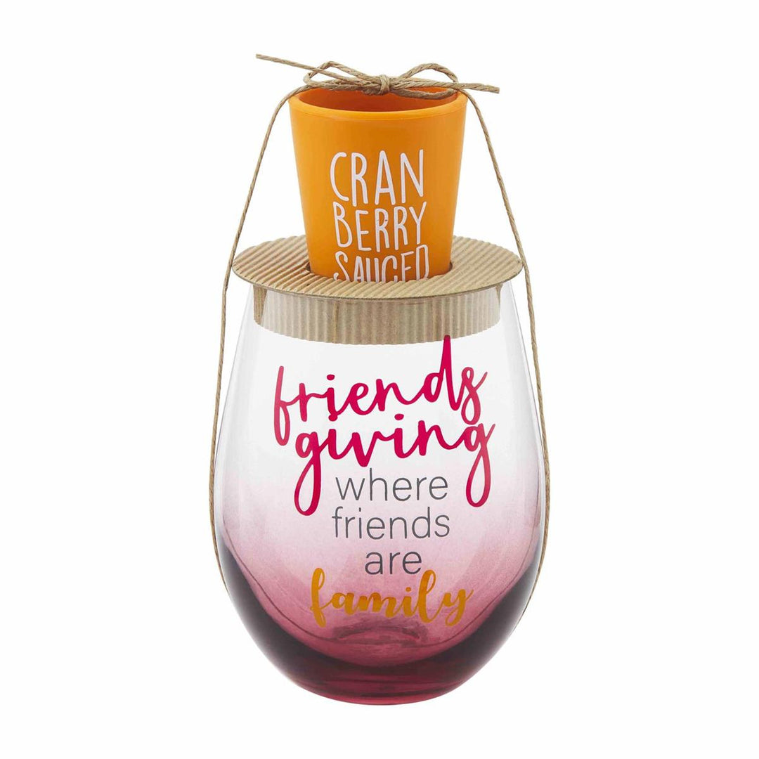 Cranberry Sauced Wine Glass Set - ShopSpoiled