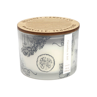 12Oz White Glass Cucumber & Dill - ShopSpoiled