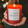 Happy Holidays 15 oz Soy Candle - ShopSpoiled