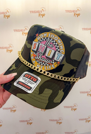 Now Showing, The S**t Show, AKA My Life Graphic Trucker Hat - ShopSpoiled