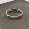 Two Tone Cross X Bracelet - ShopSpoiled