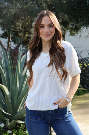 Easy To Style V-Neck Top - ShopSpoiled