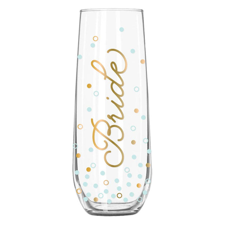 Bride Stemless Champagne Glass 9oz - ShopSpoiled