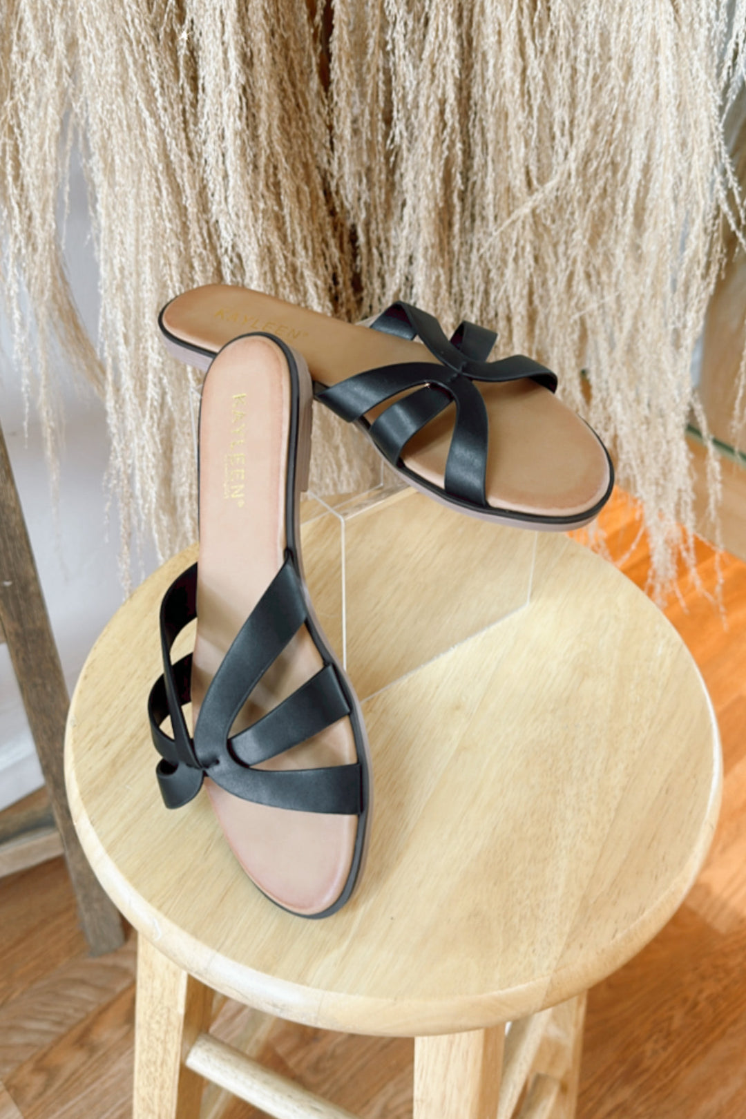 Walk to Paradise Sandals in Black - ShopSpoiled