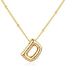 Bubble Initial Necklace In Gold - ShopSpoiled