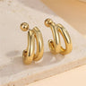 Double-Hoop Huggie Earring - ShopSpoiled
