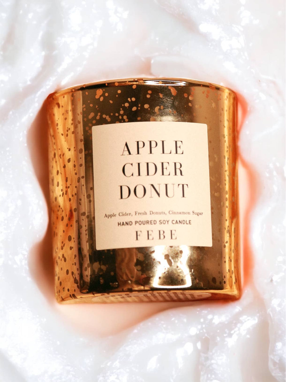 Apple Cider Donut Gold Glass Freckled Candle - ShopSpoiled