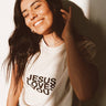 Puff Print Jesus Loves You Graphic Tee - ShopSpoiled