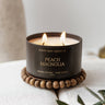 Peach Magnolia 12 oz Soy Candle - ShopSpoiled