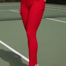 Holiday Red Workout Leggings - ShopSpoiled