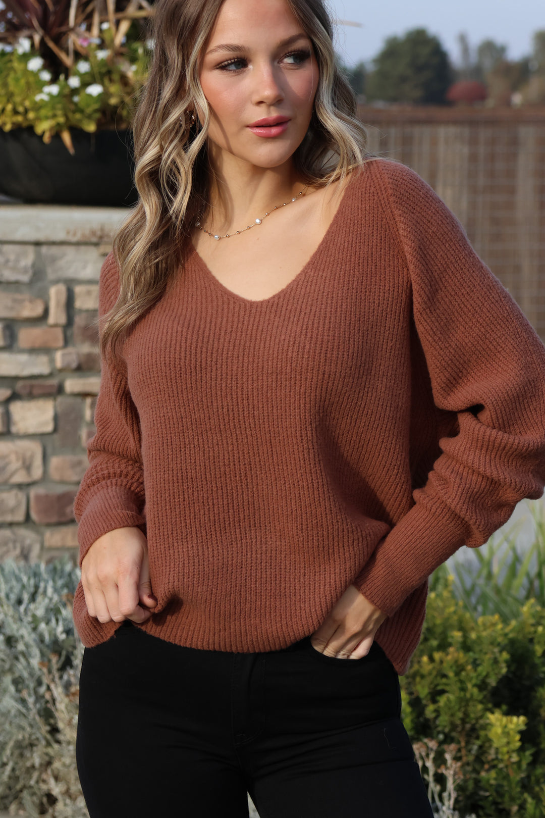 Killing Time Sweater In Brown - ShopSpoiled