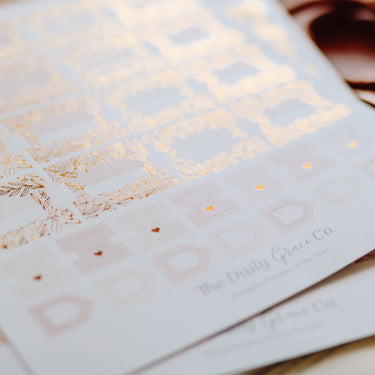 Gold Foil Bible Tabs - Dusty Pink - ShopSpoiled