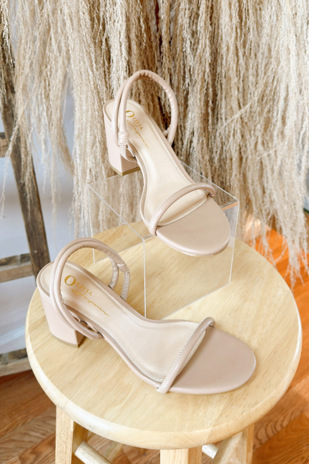 Step Into Summer Heel In Nude - ShopSpoiled