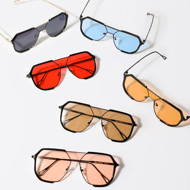 Modern Geometric Aviator Metal Frame Sunglasses - ShopSpoiled