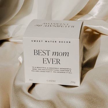 Best Mom Ever Soy Candle - Ribbed Glass Jar with Box - ShopSpoiled
