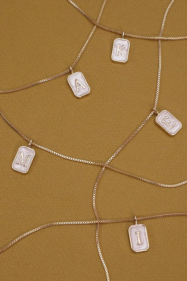 Pearl Initial Necklace - ShopSpoiled