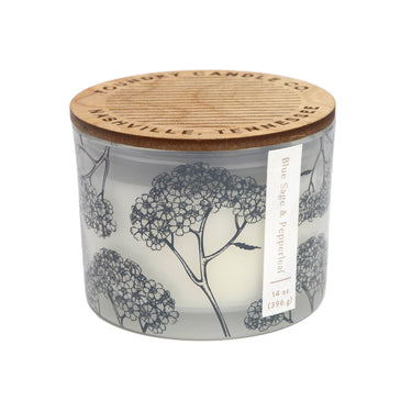 12 OZ White GlassBlue Sage & Pepperleaf - ShopSpoiled