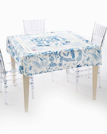 Blue Instructional Mahjong Tablecloth - ShopSpoiled