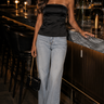 Tailored Long Satin Tube Top - ShopSpoiled