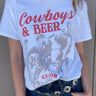Cowboys And Beer Graphic Tee - ShopSpoiled