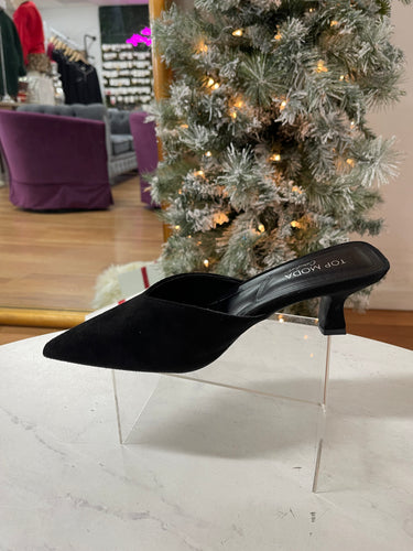 Suede Pointed Kitten Heel - ShopSpoiled