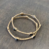 Black Stone 2 Pc. Bangle Set - ShopSpoiled