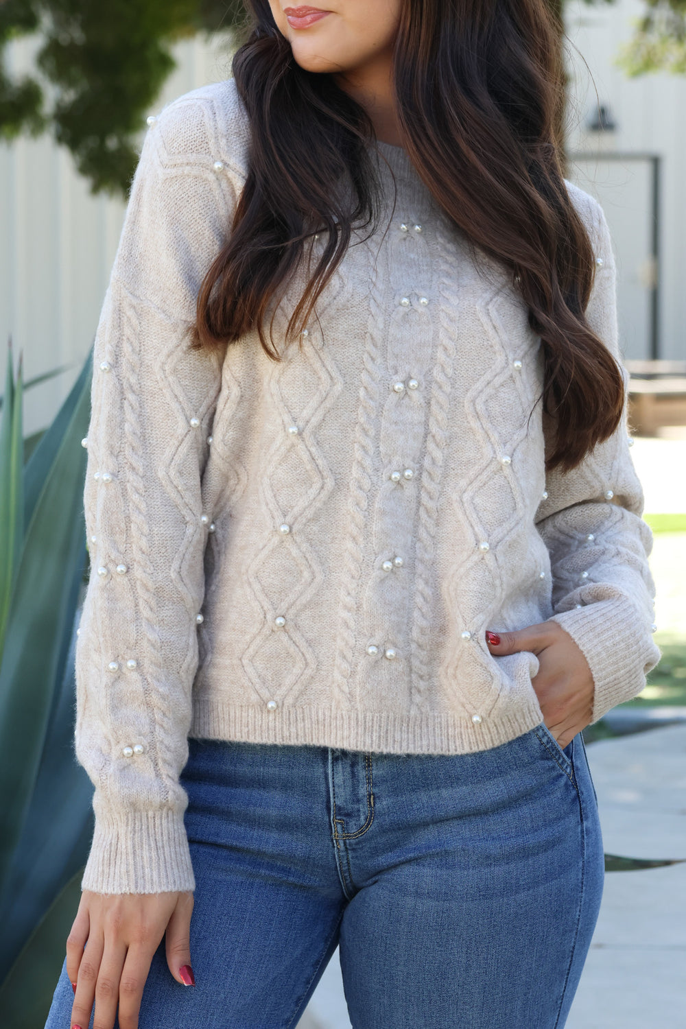 Have It All Sweater In Taupe - Shop Spoiled Boutique 