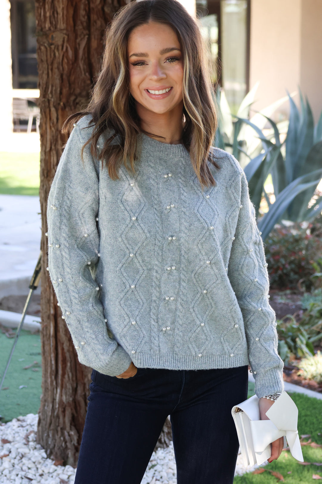 Have It All Sweater In Grey - Shop Spoiled Boutique 