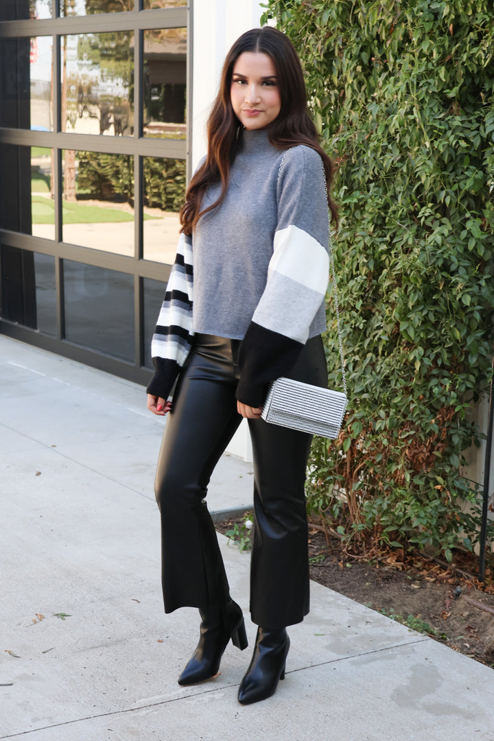 Girl Next Door Sweater In Grey - ShopSpoiled