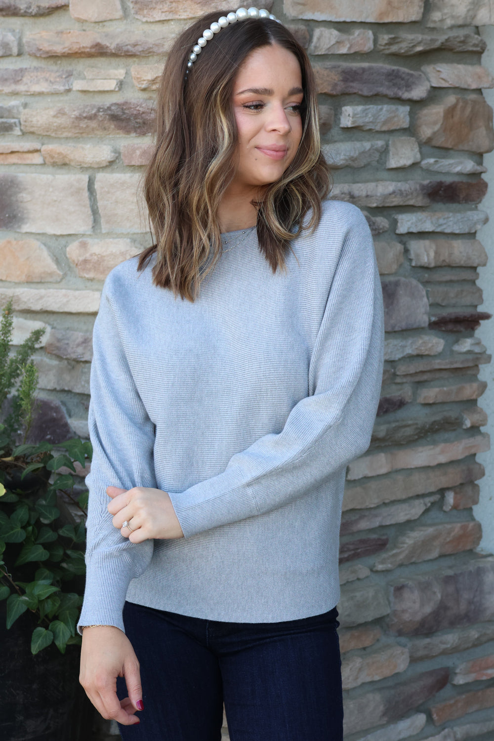 Comfy Glam Sweater in Grey - ShopSpoiled