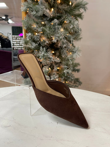 Suede Pointed Kitten Heel - ShopSpoiled