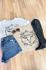 Wild West Vintage Graphic Crop Top - ShopSpoiled