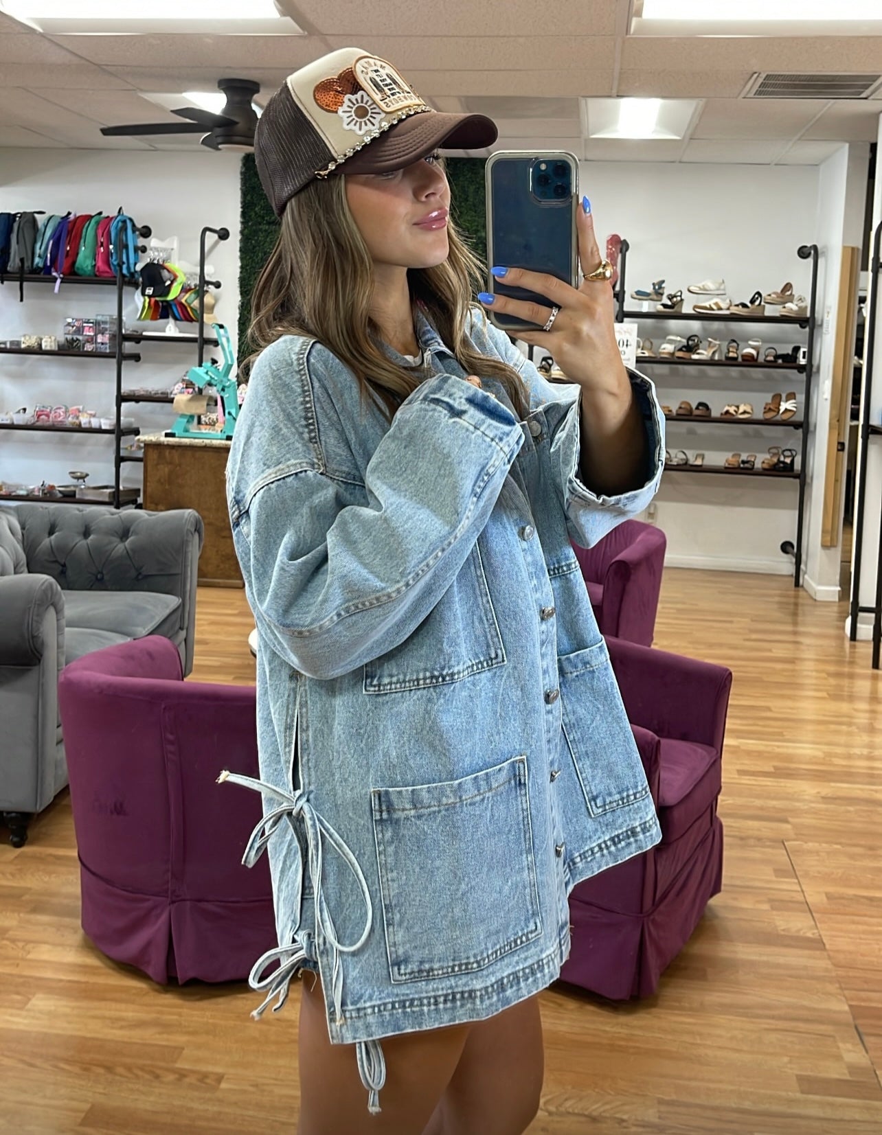 Coquette Cowgirl Denim Jacket