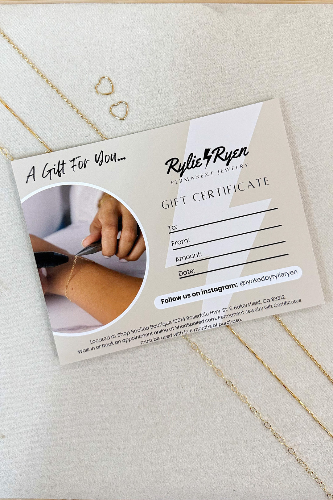 Rylie Ryen Permanent Jewelry Gift Card - ShopSpoiled