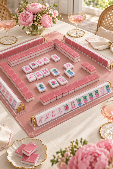 Fancy Love Mahjong Tile Set